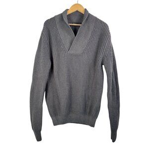 Daniele‎ Fiesoli Italian Knit chunky wool sweater grey preppy sz L